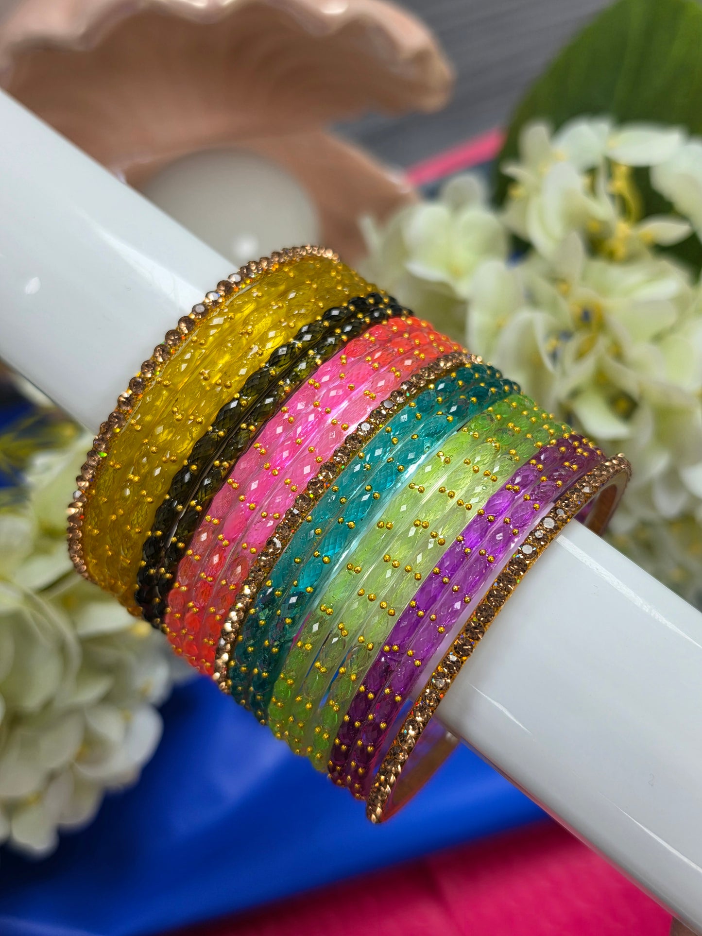 Mirha multidrop bangles set size 2.8
