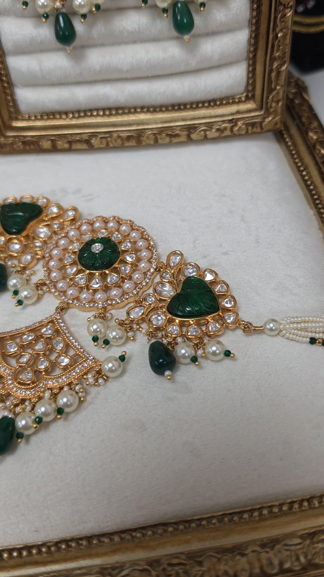 Mehar premium gold plated kundan set