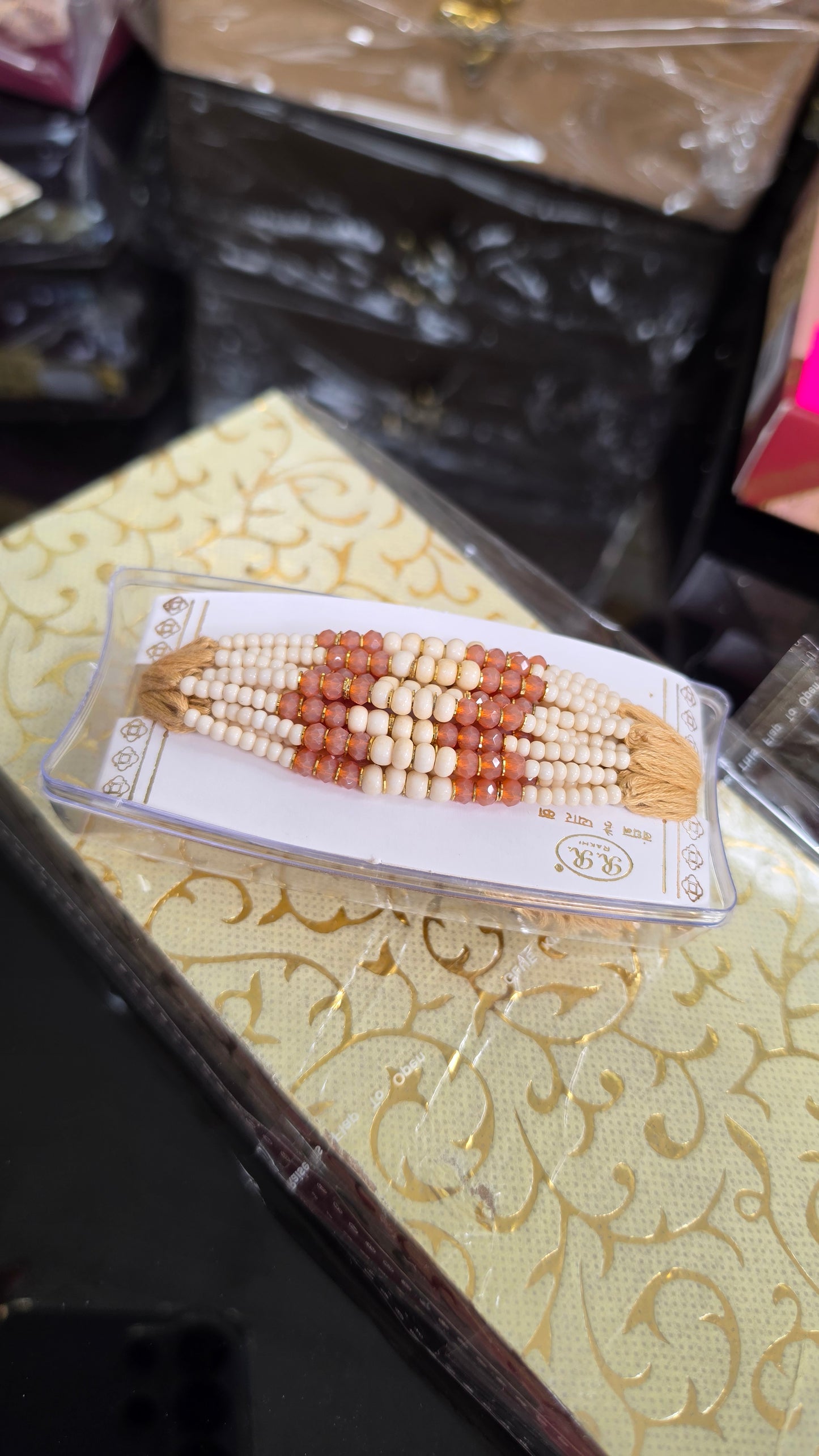 Gold Crystal rakhi