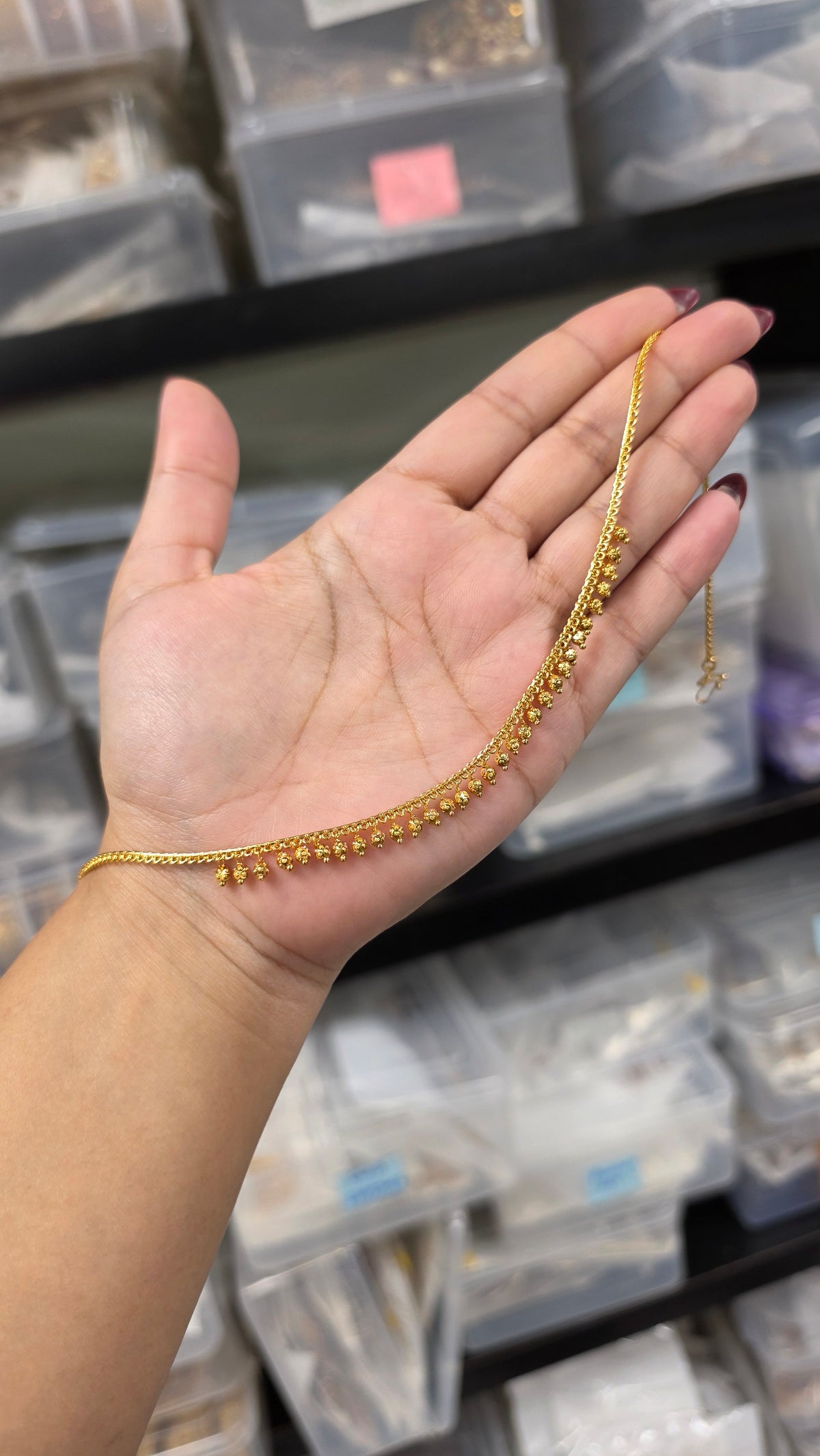 Keerat gold look chain necklace