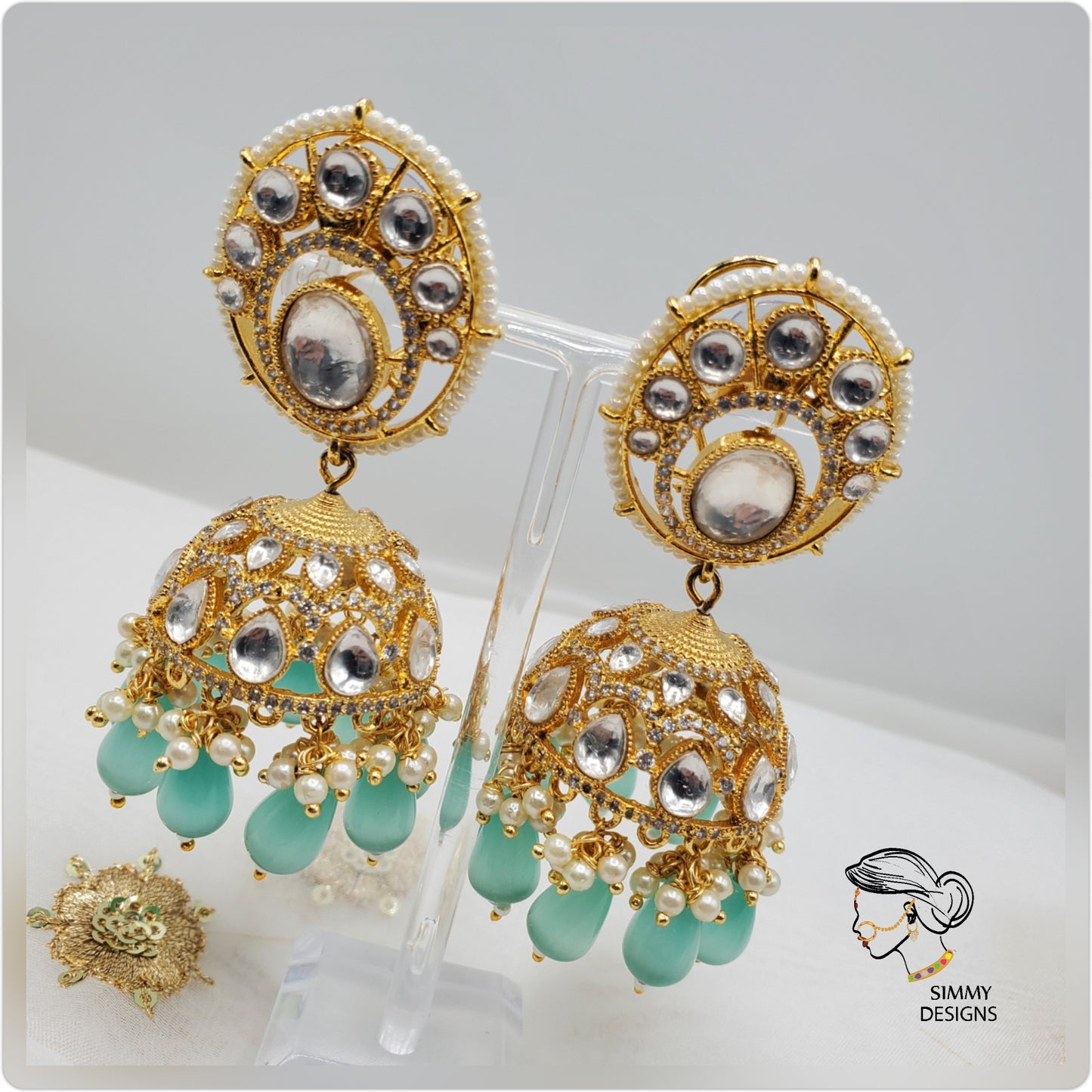 Aashiana AD Kundan gold plated jhumka