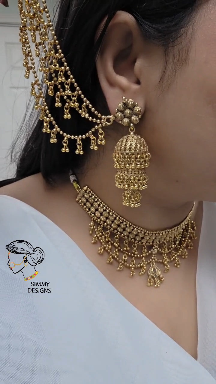 Simran gold choker set