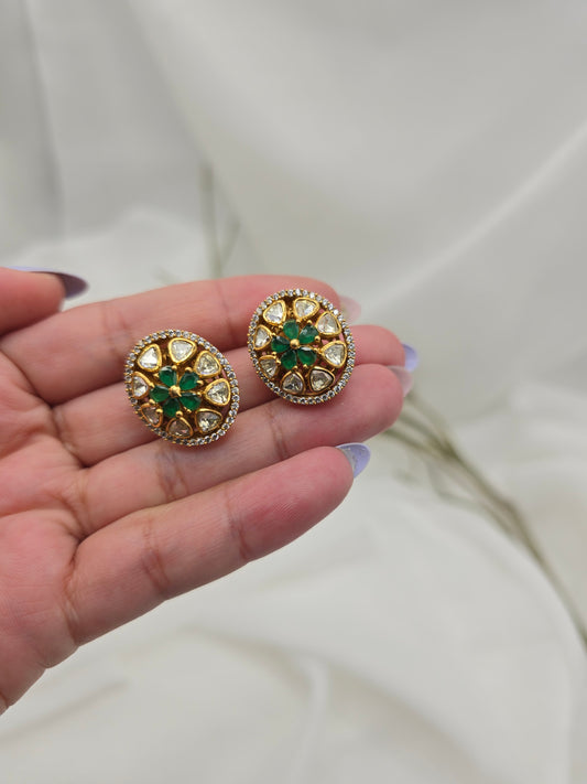 Sarika gold plated kundan studs