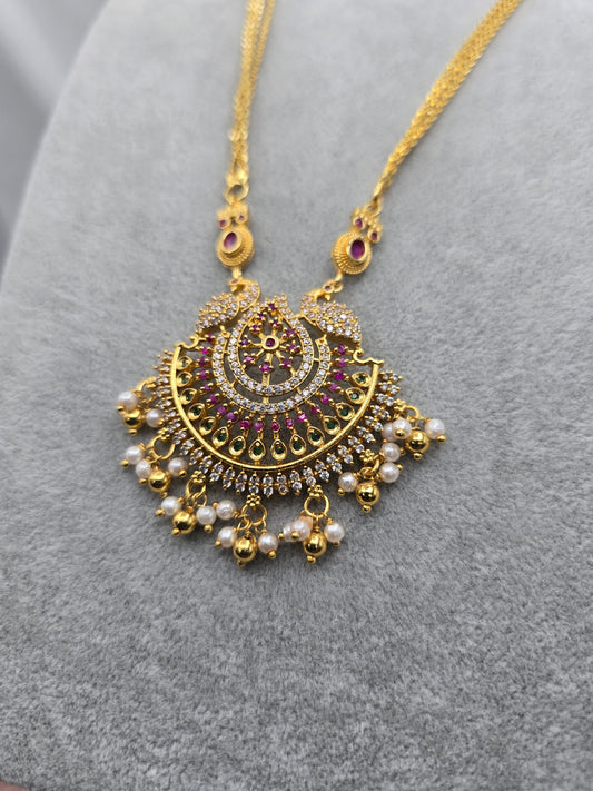 Sobia gold plated long mala
