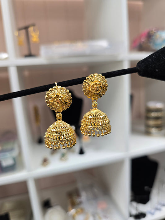 Noora gold look alike jhumkis