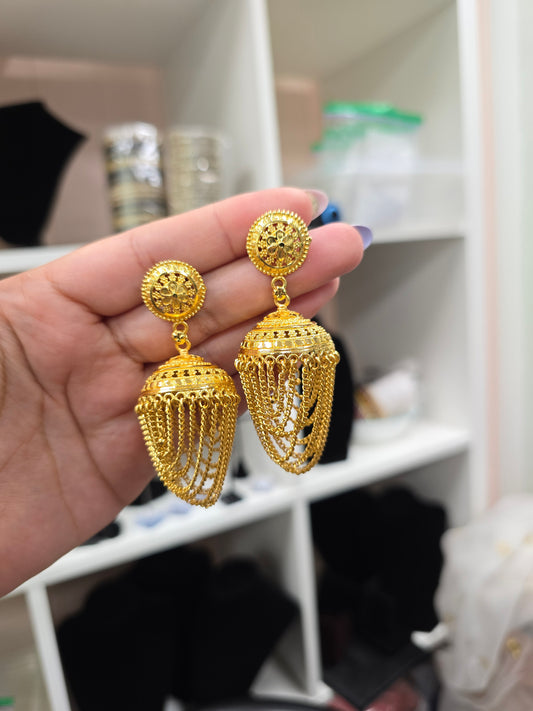 Heer gold look alike jhumkis