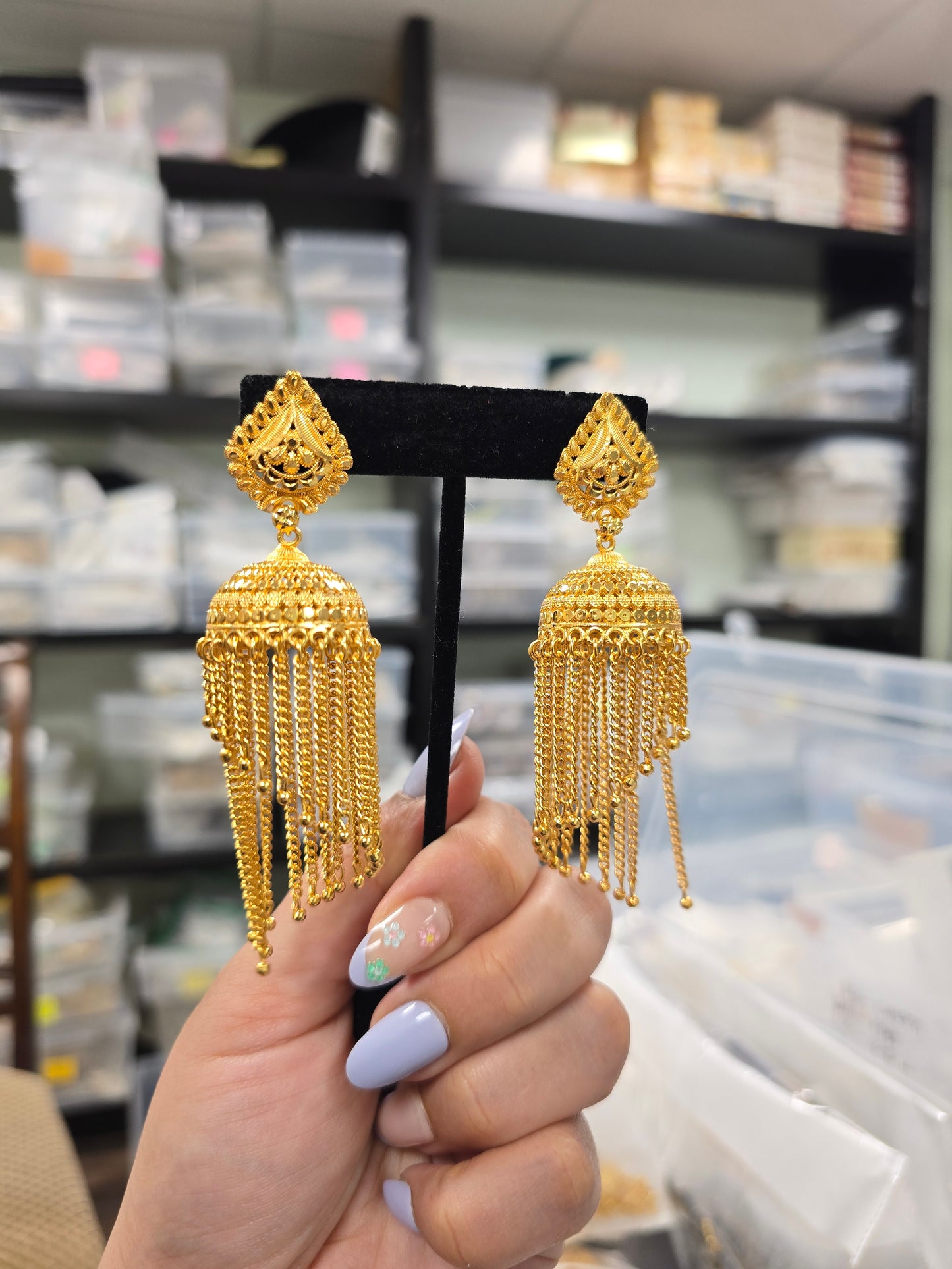 Yusra gold look alike earrings