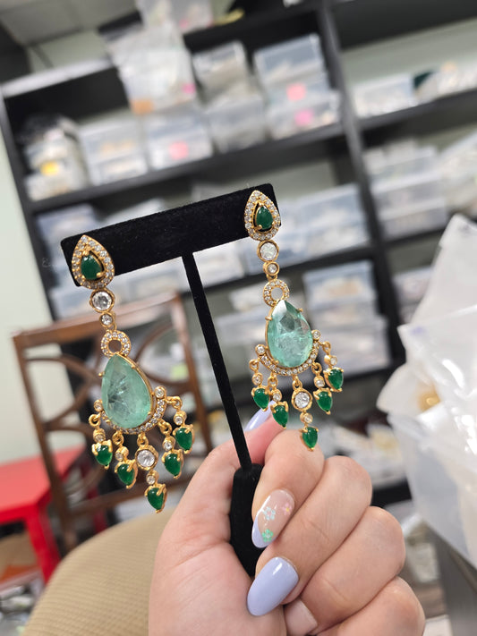 Rida premium kundan earrings