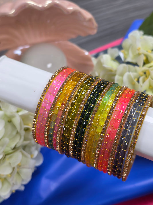 Roopsi multidrop bangles set size 2.8