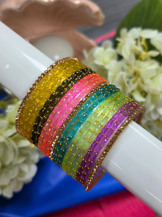 Mirha multidrop bangles set size 2.8