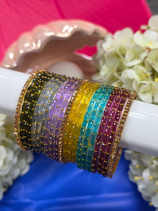 Fouzia multidrop bangles set size 2.6