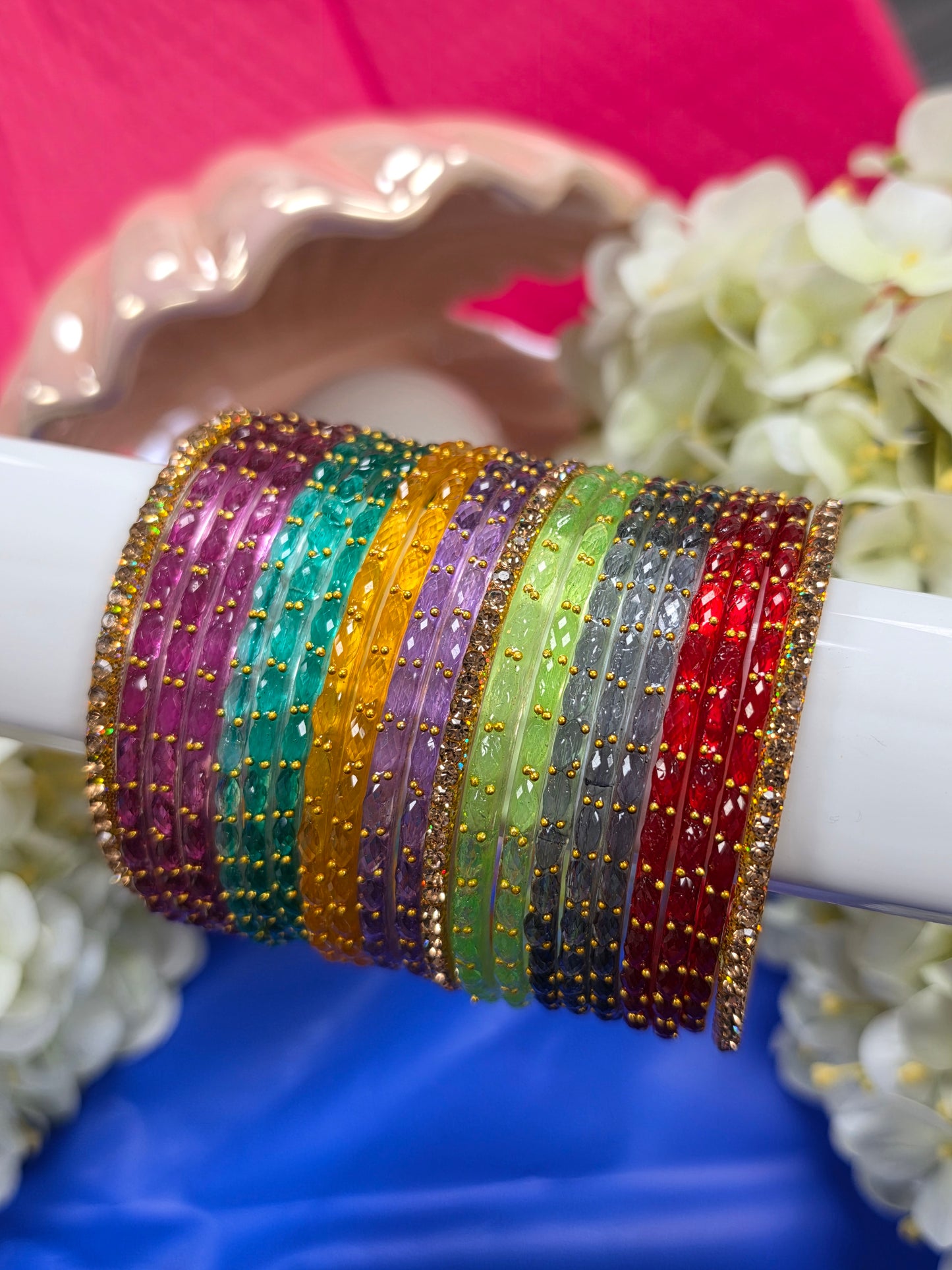 Dua multidrop bangles set size 2.6