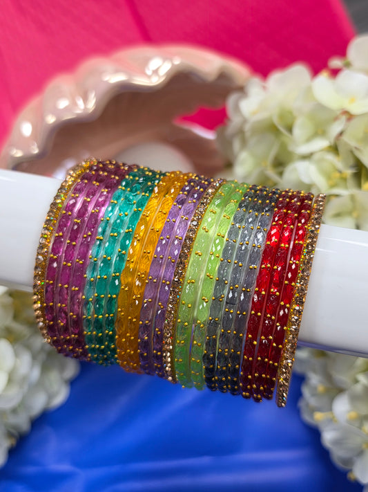 Dua multidrop bangles set size 2.6