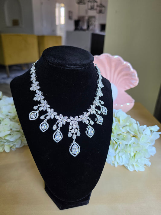 Fariha silver doublet set