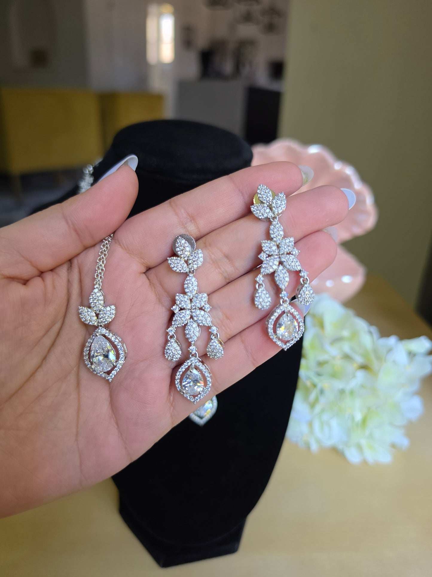 Fariha silver doublet set