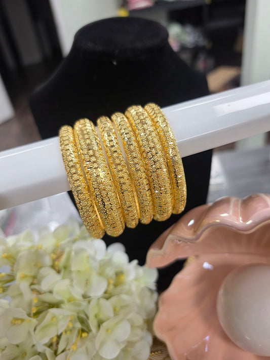 Loveleen Premium gold plated bangles set