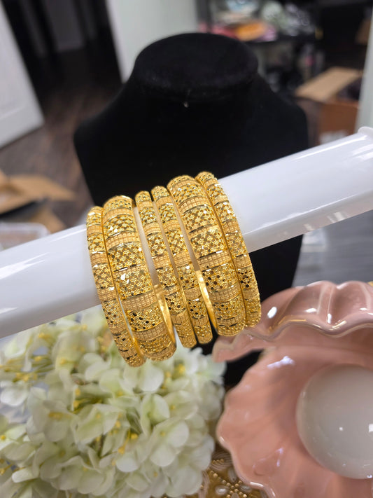 Ikjot Premium gold plated bangles set