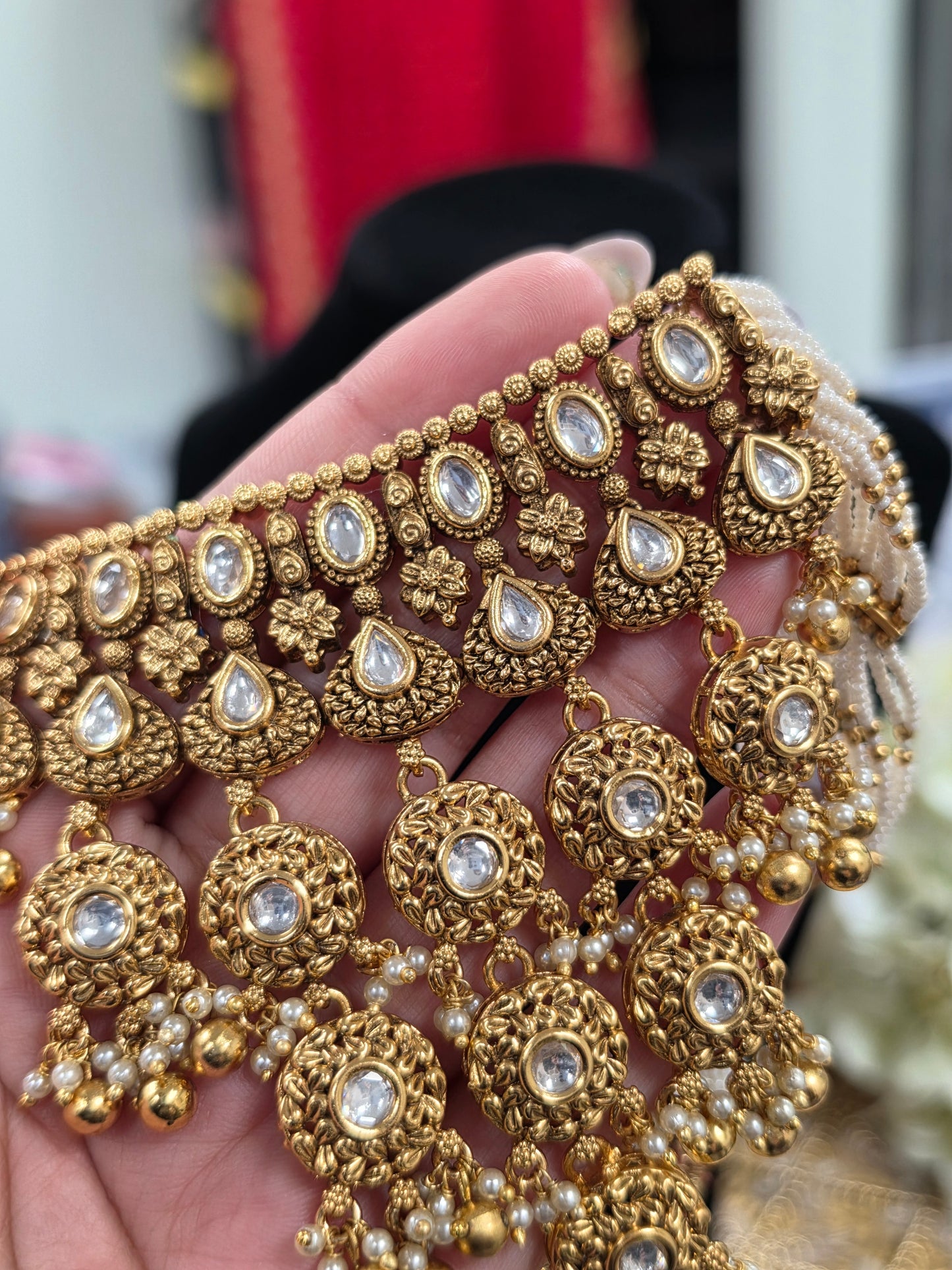 Ikleen premium kundan gold plated set