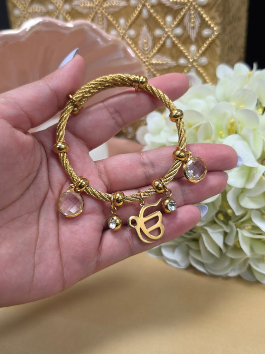 Ikonkar sikh gold bracelet design #2