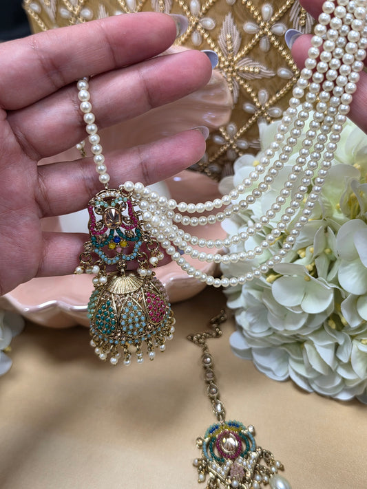 Ramsha Earrings with tikka