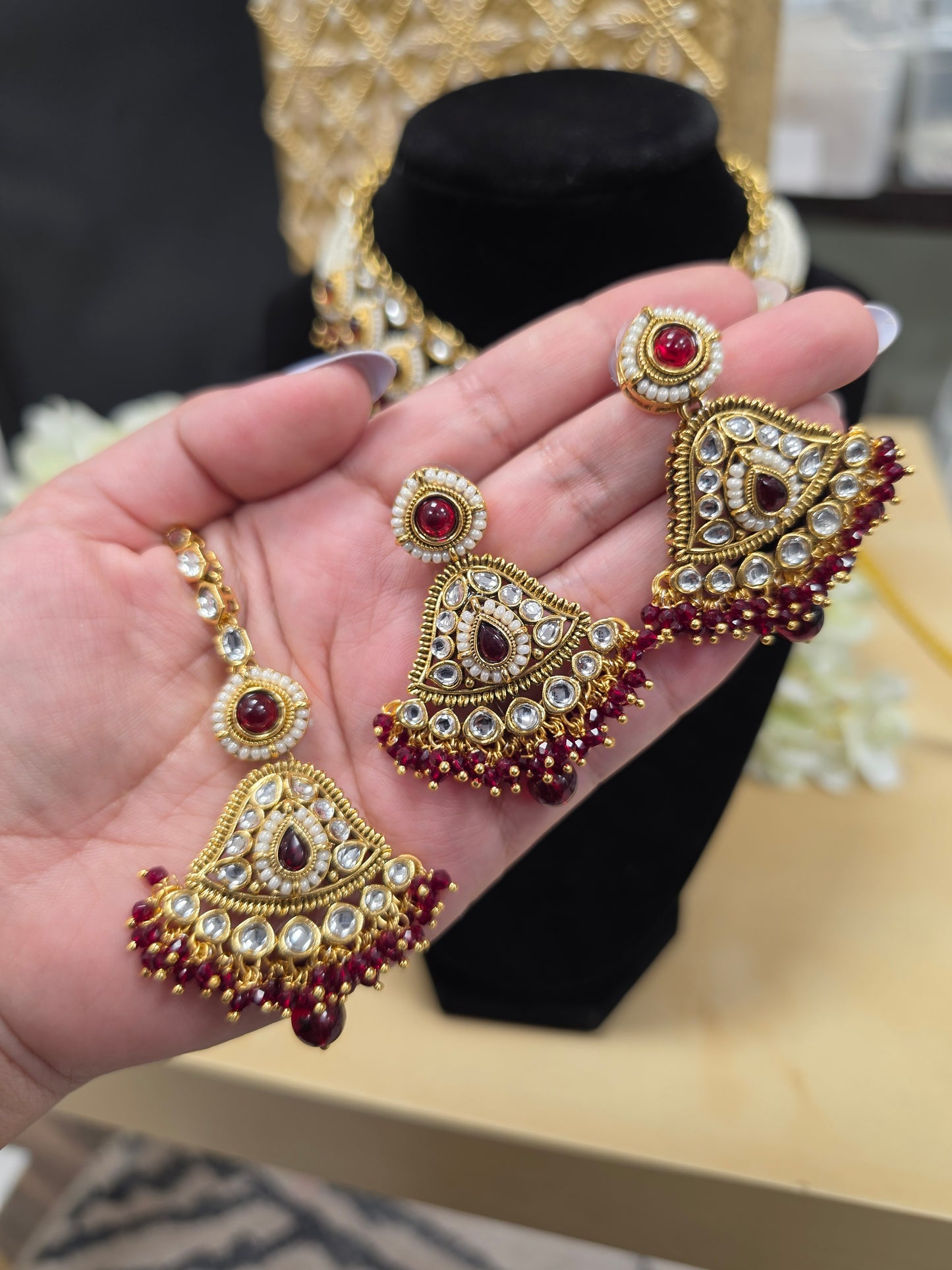 Ramsha lightweight kundan set