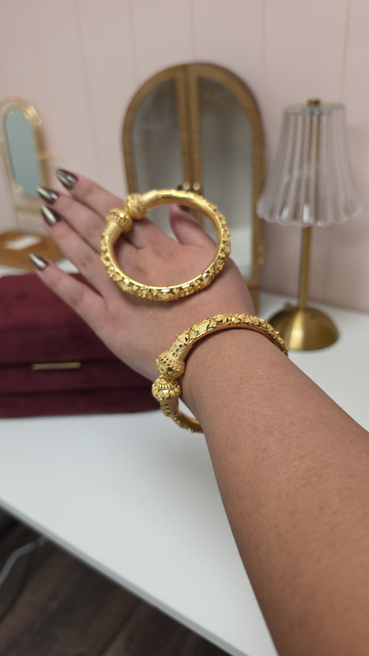 Hiral Premium gold plated bangles set