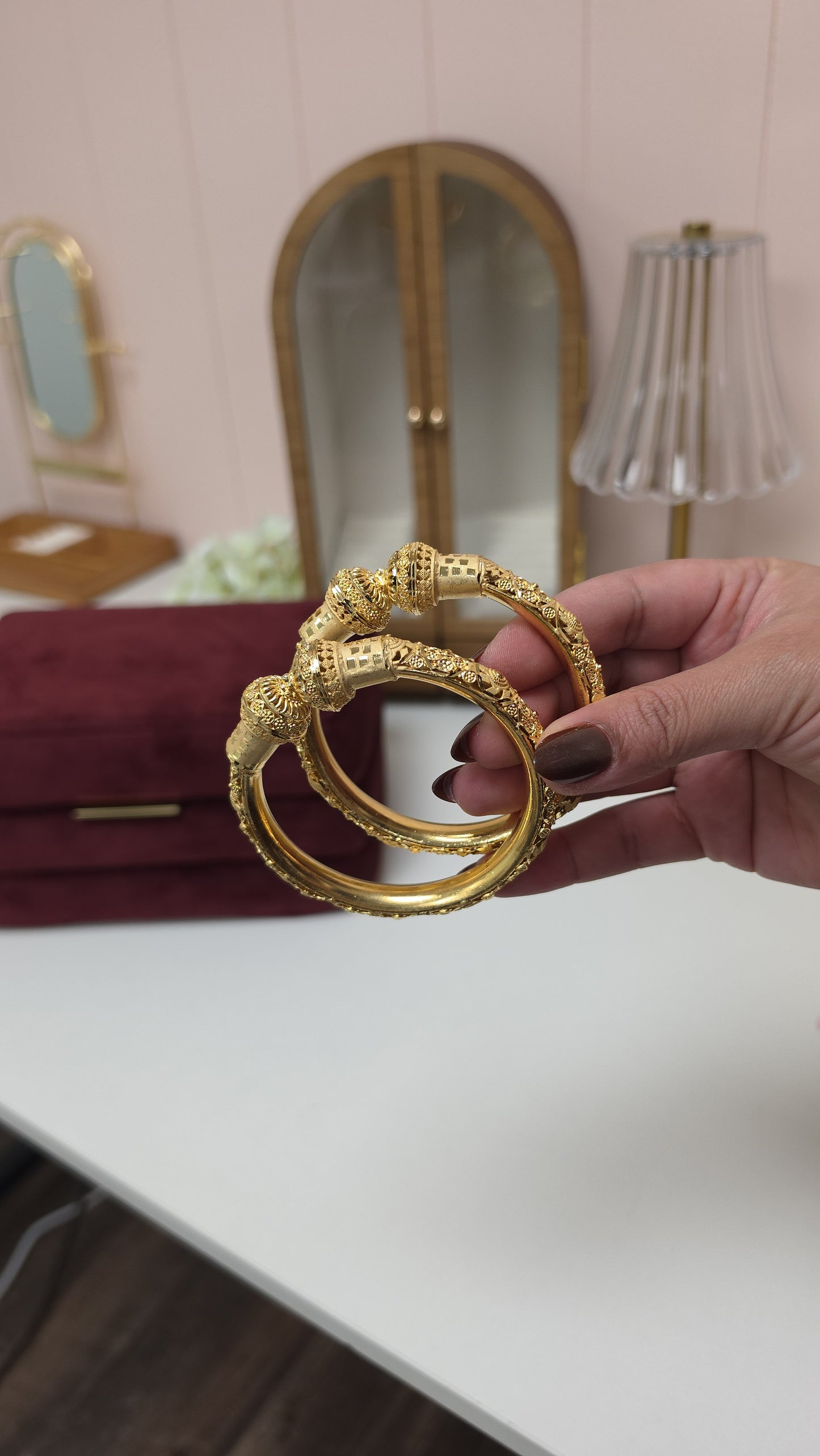 Hiral Premium gold plated bangles set