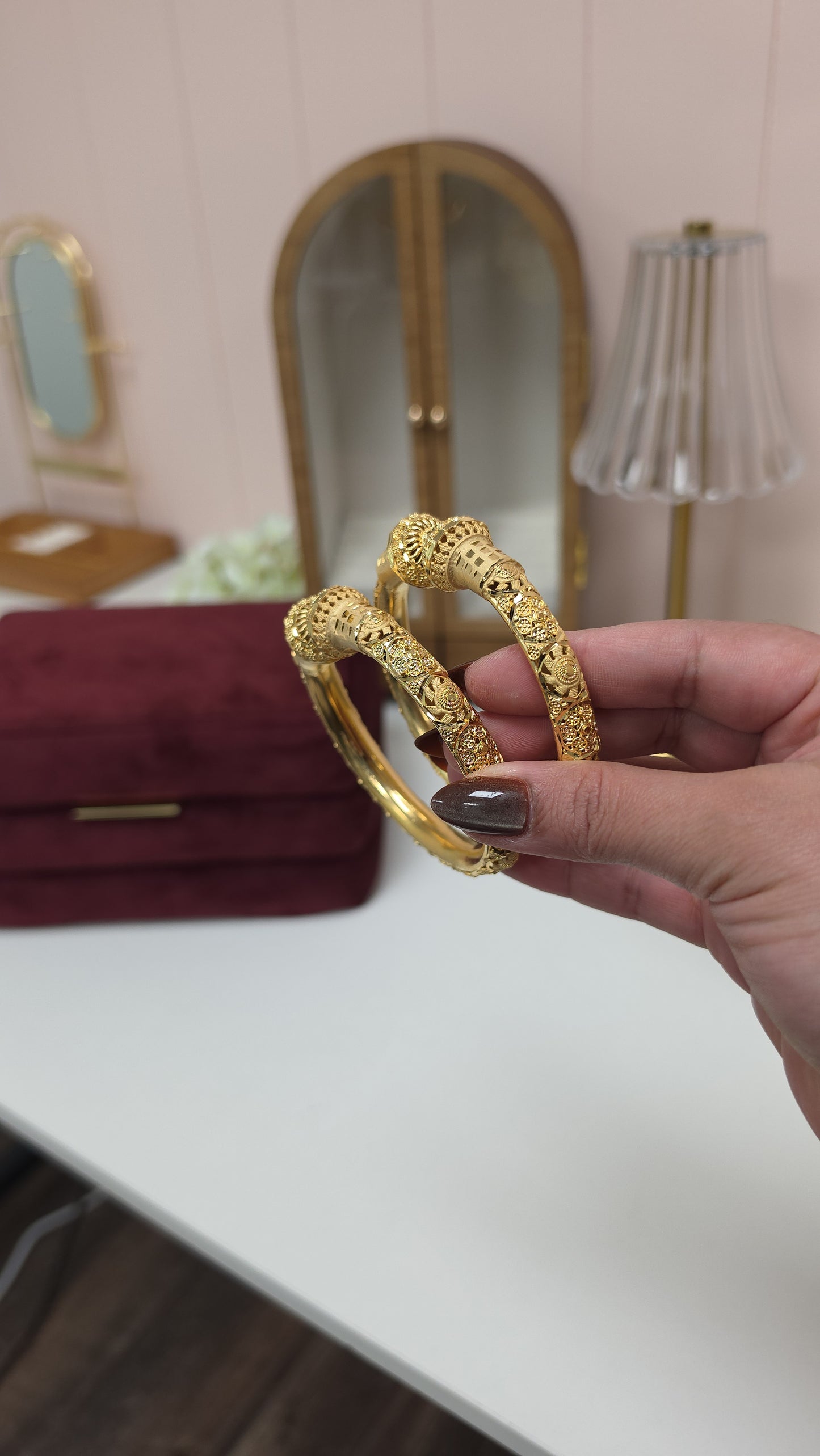Hiral Premium gold plated bangles set