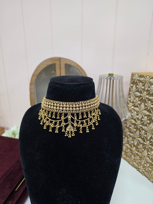 Simran gold choker set