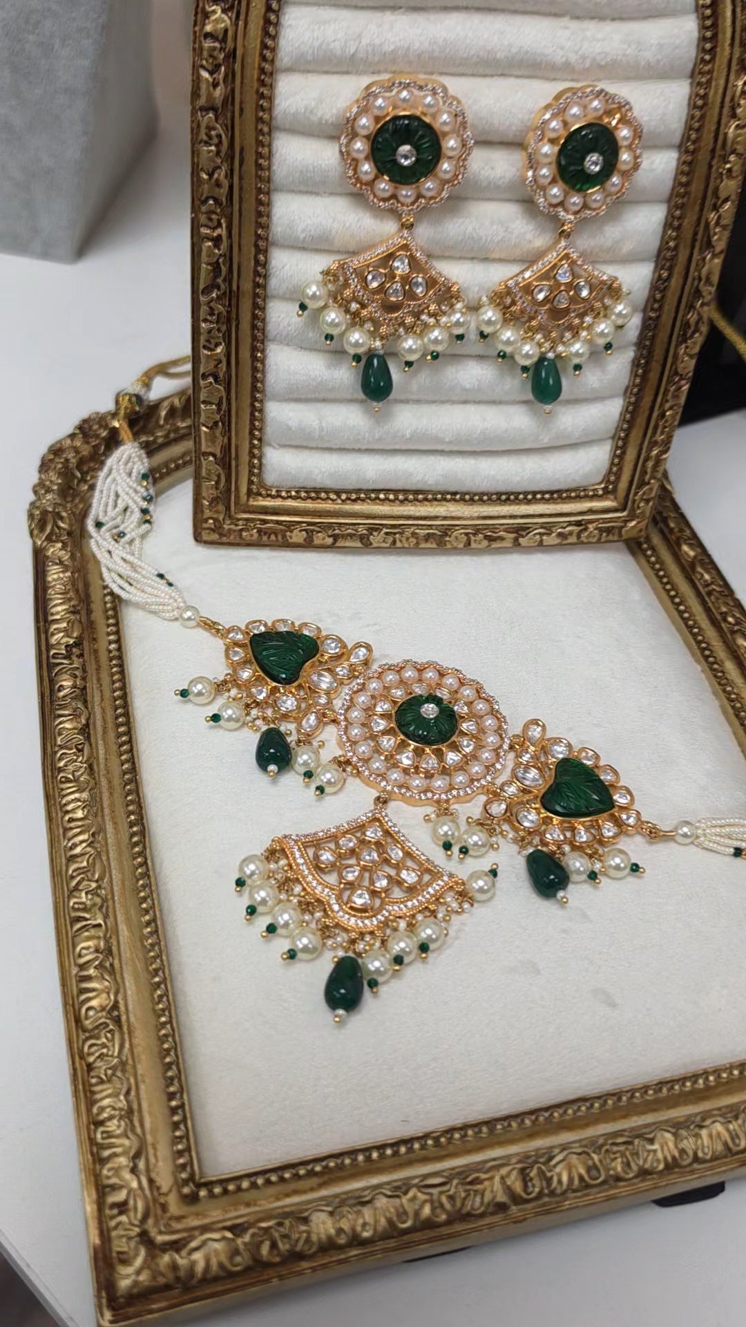 Mehar premium gold plated kundan set
