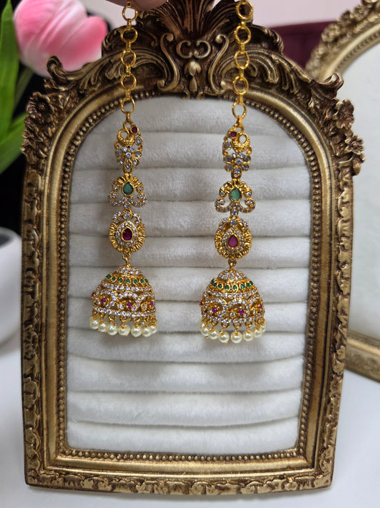 Tarina gold jhumkis