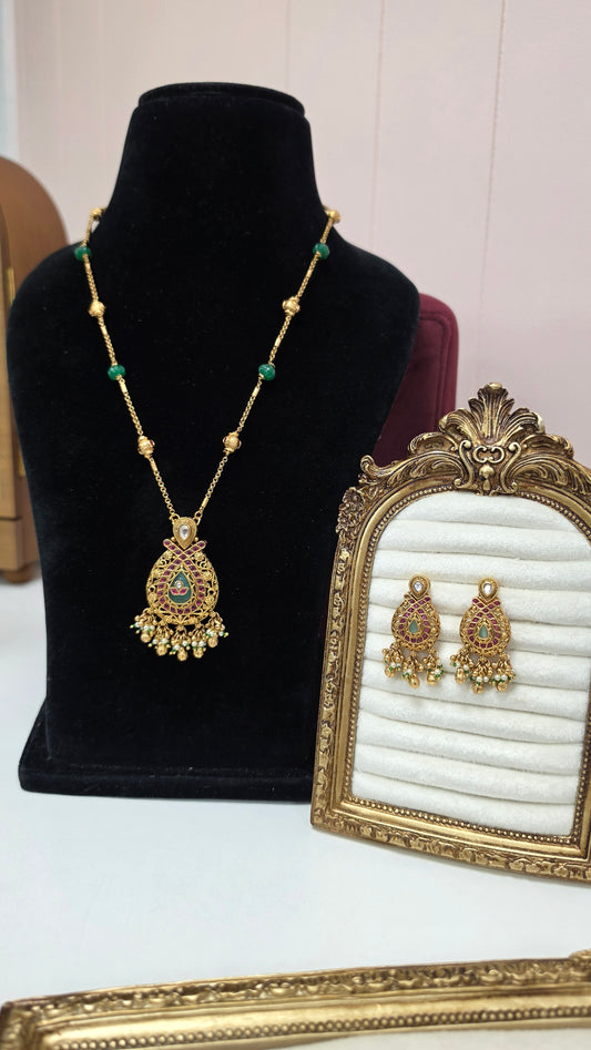 Ziya heritage gold plated set