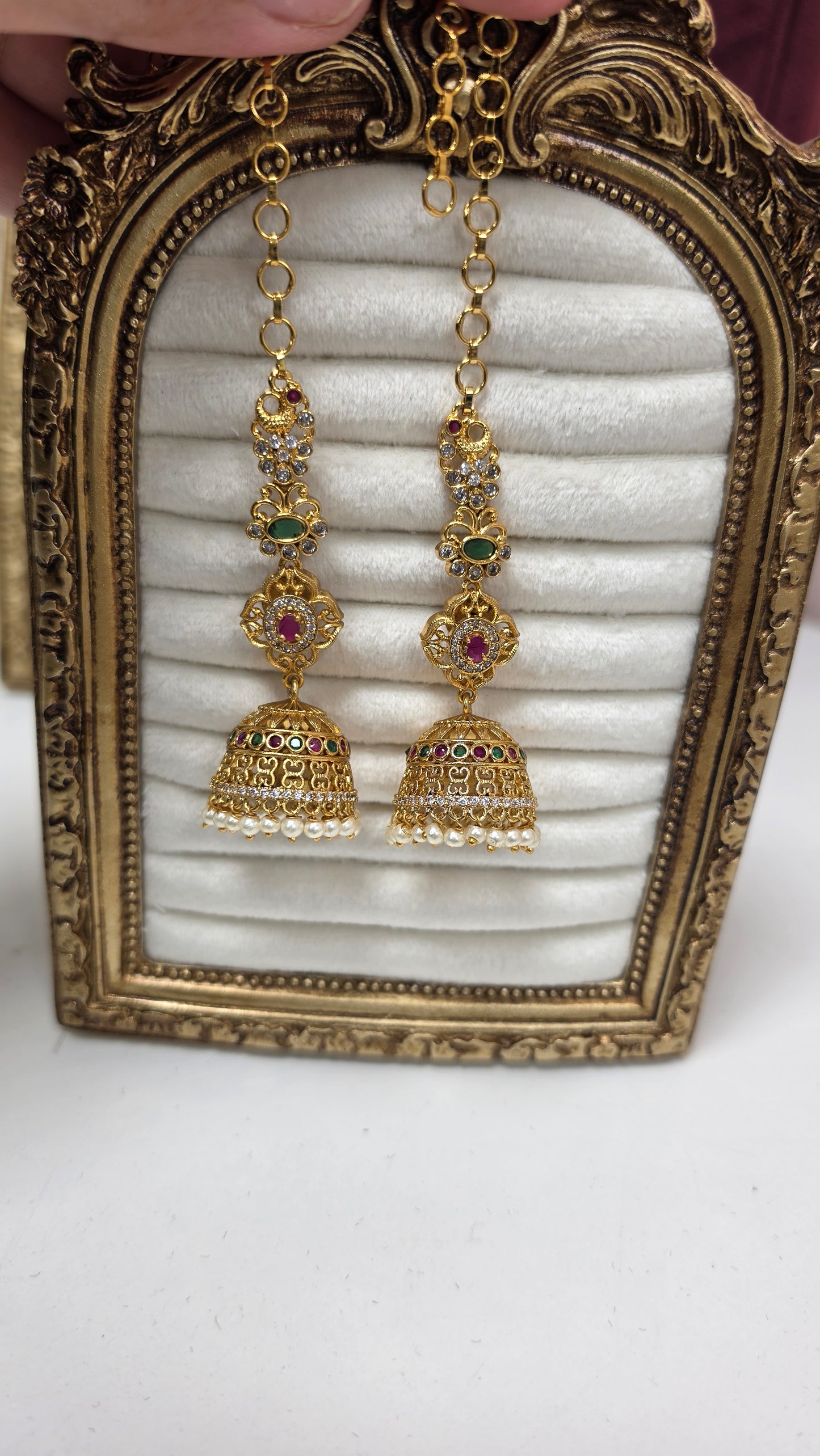 Sarina gold jhumkis