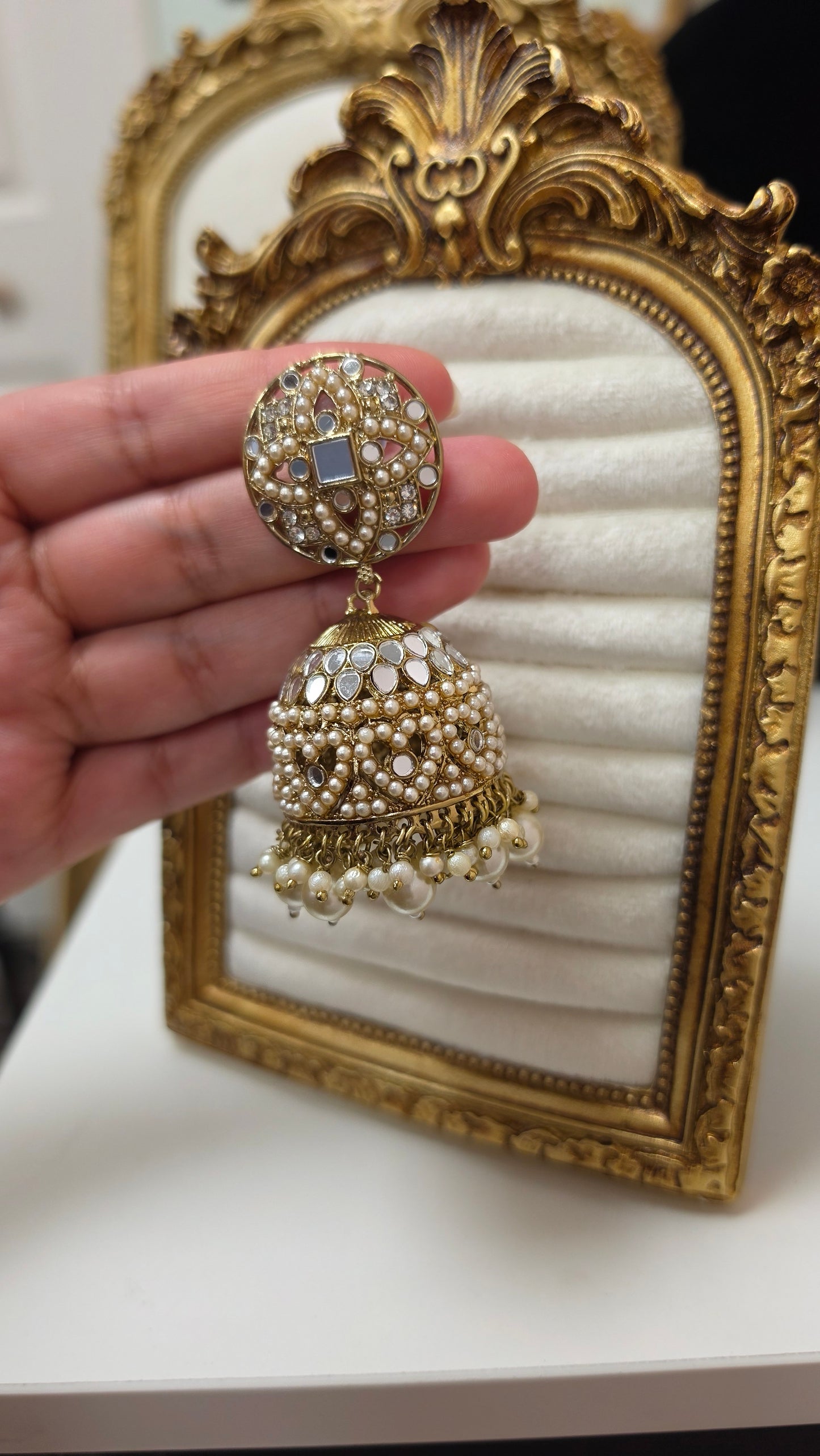Charvi mirror Earrings and tikka set