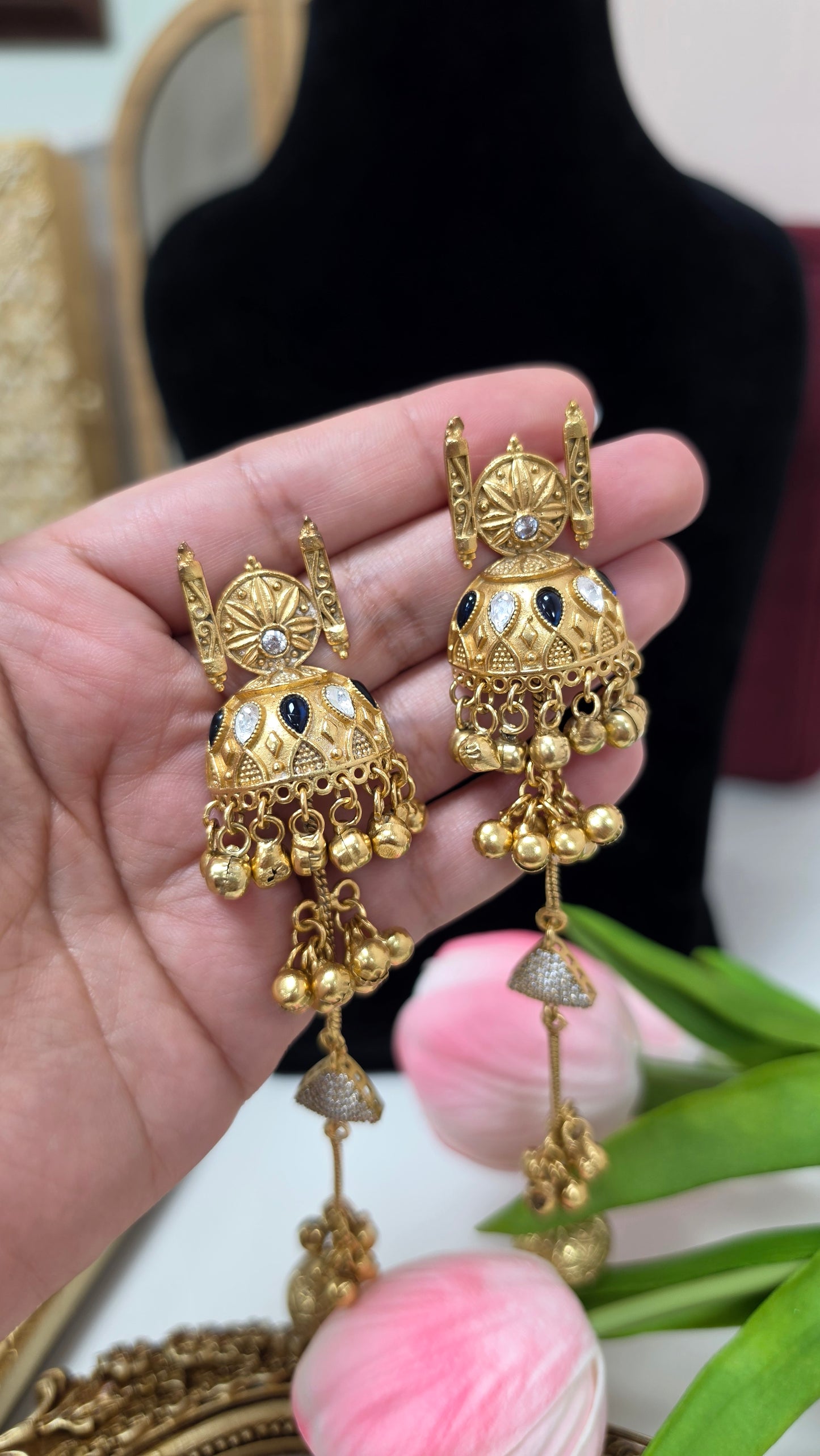 Bisha Premium kundan kashmiri Earrings