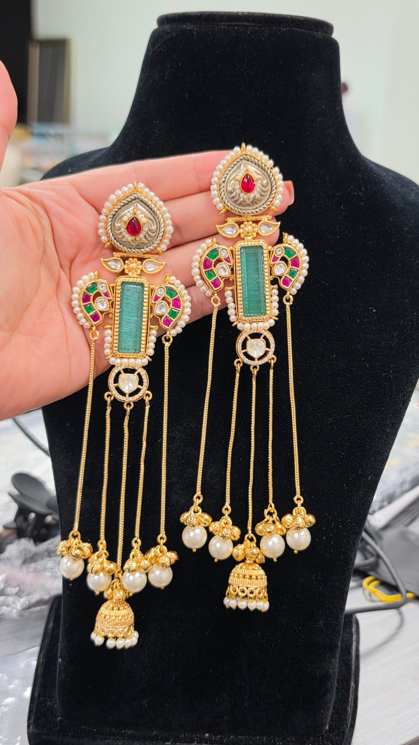 Meera dual tone kashmiri Earrings