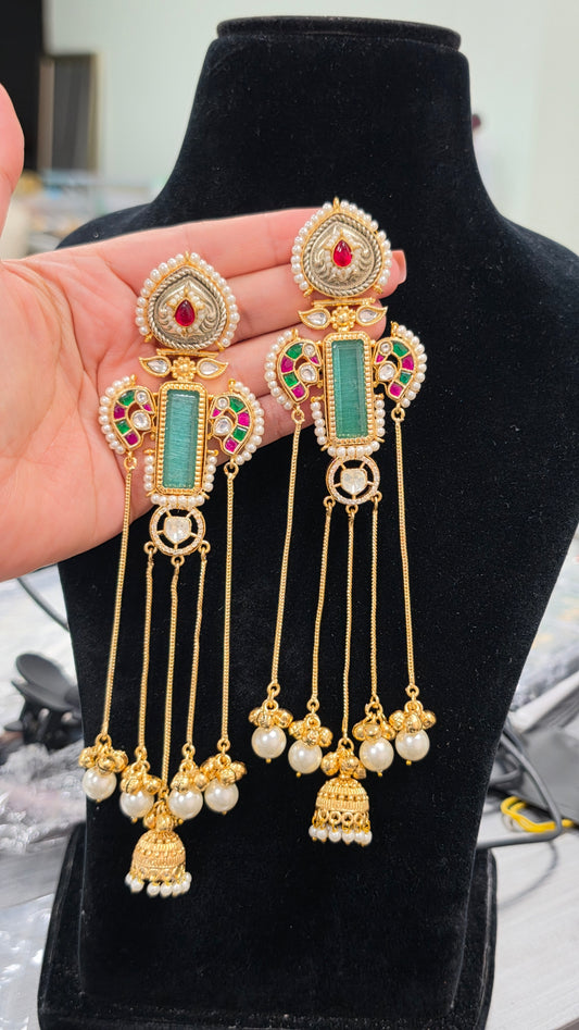 Meera dual tone kashmiri Earrings