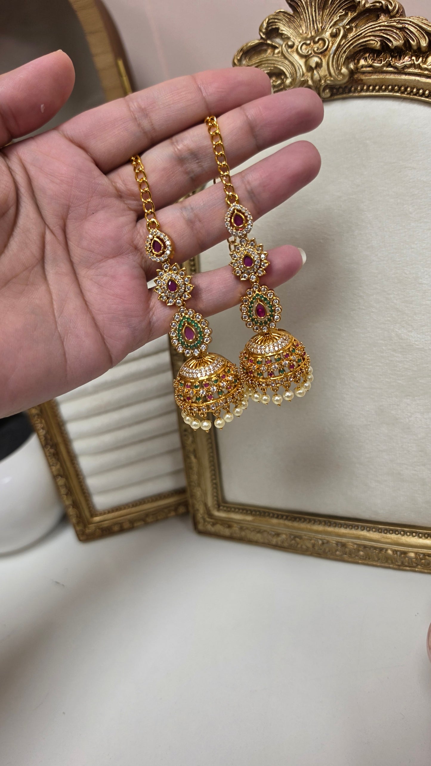 Tarina gold jhumkis