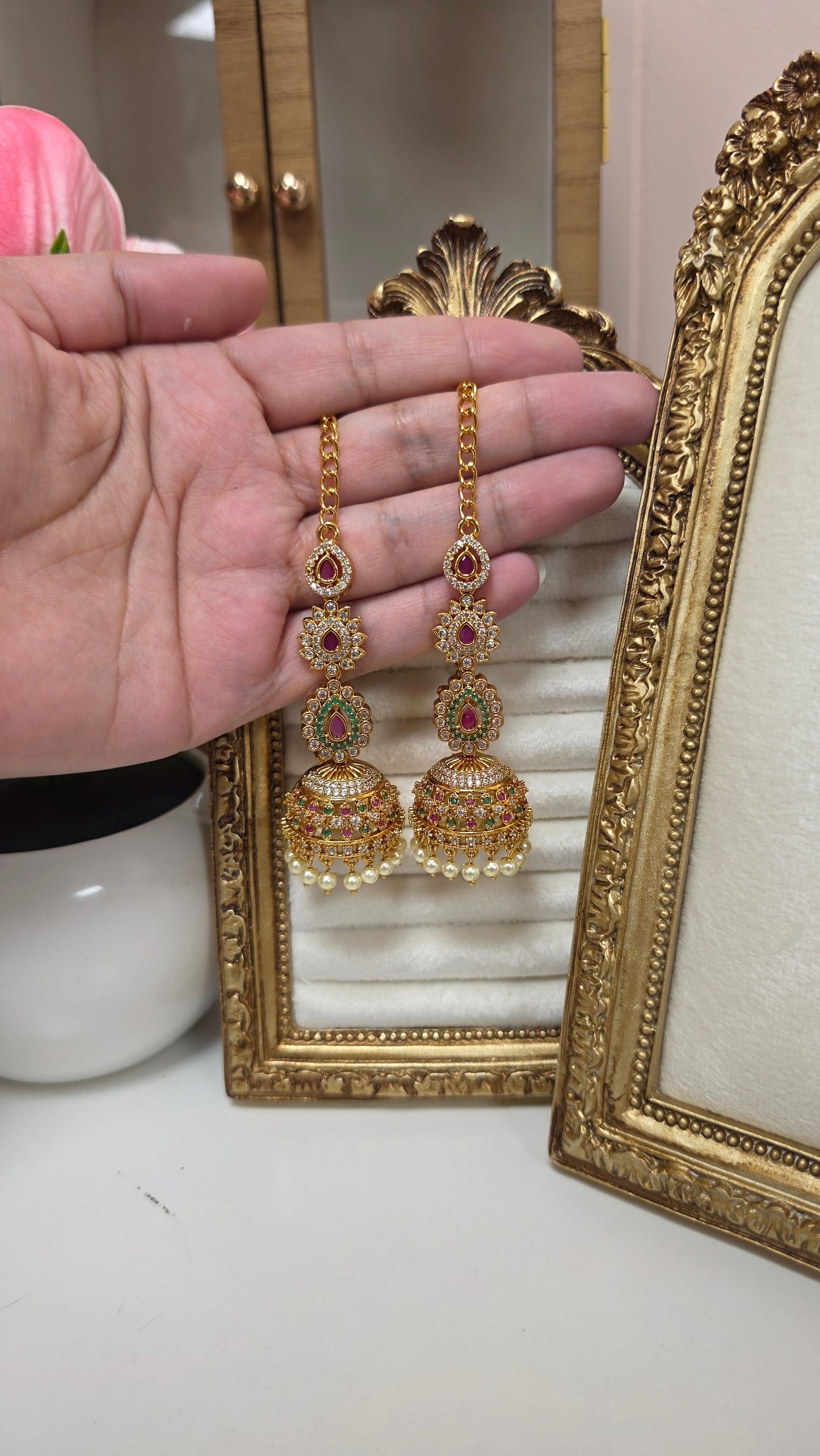 Tarina gold jhumkis