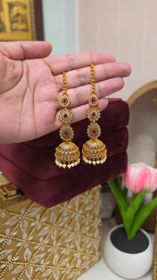 Tarina gold jhumkis