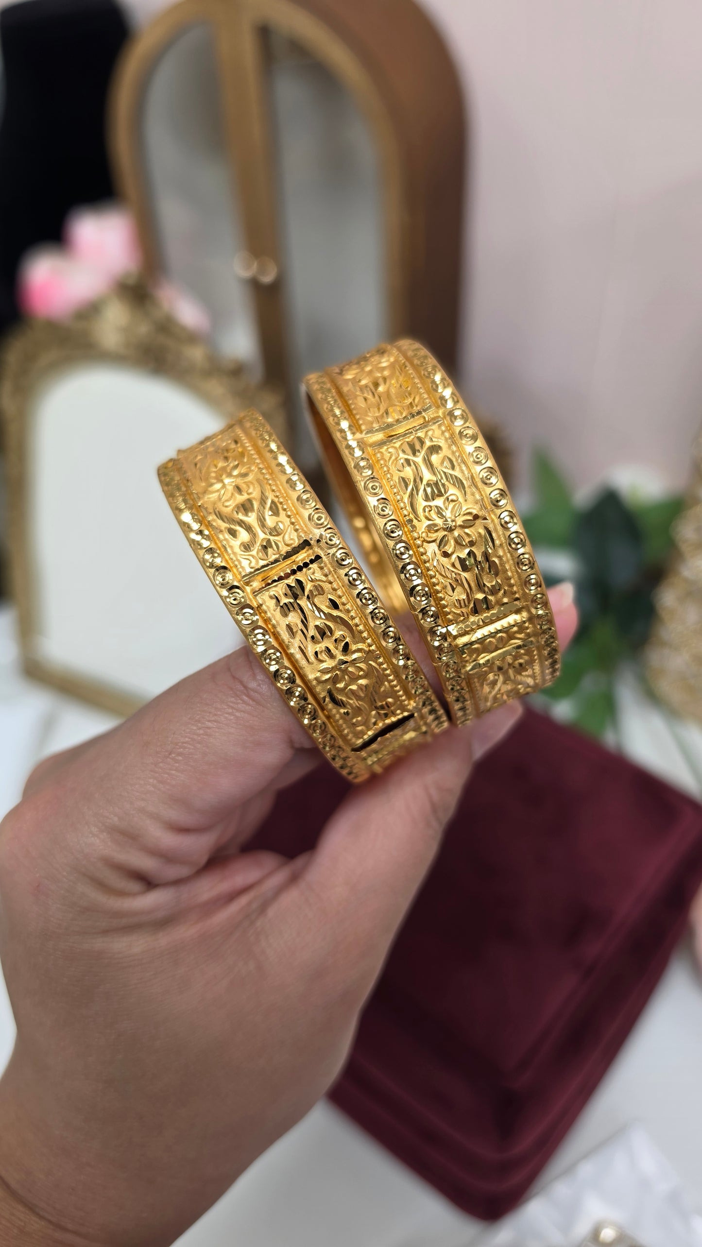 Mina gold plated Kangan