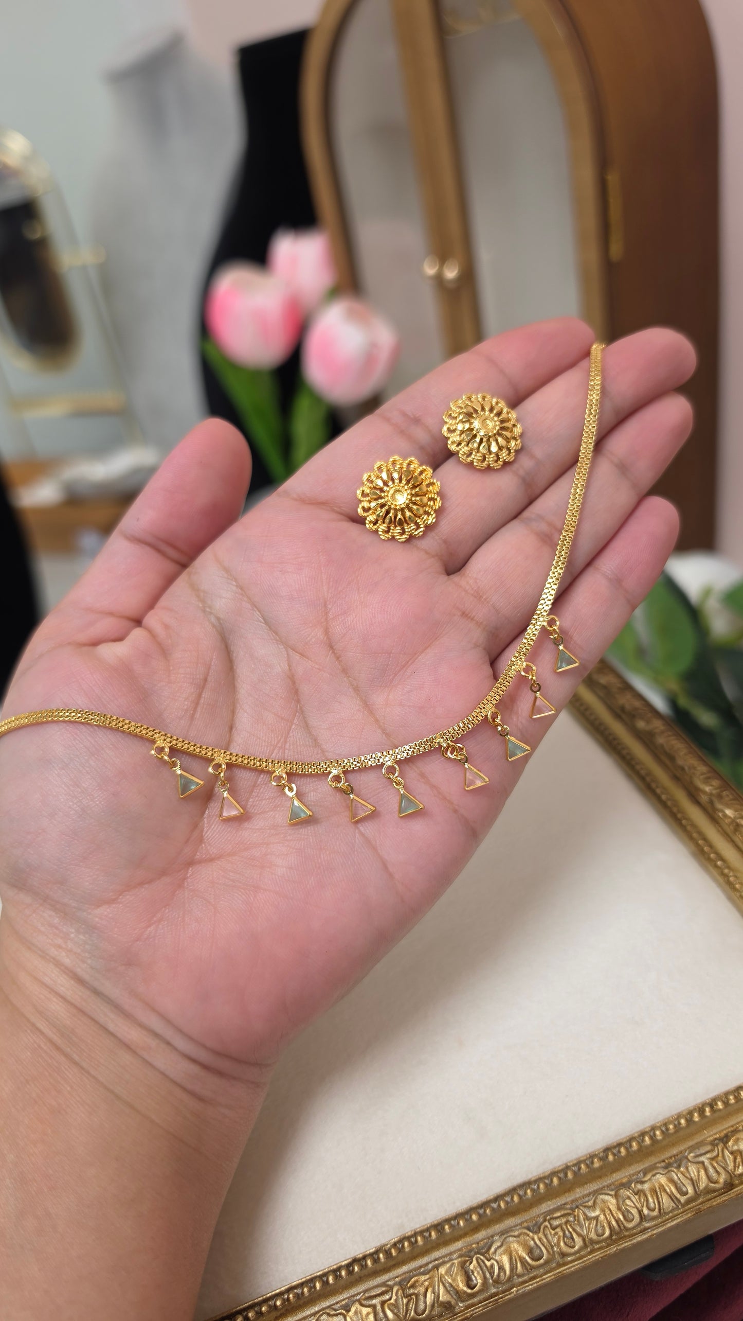 Tina gold plated chain Set