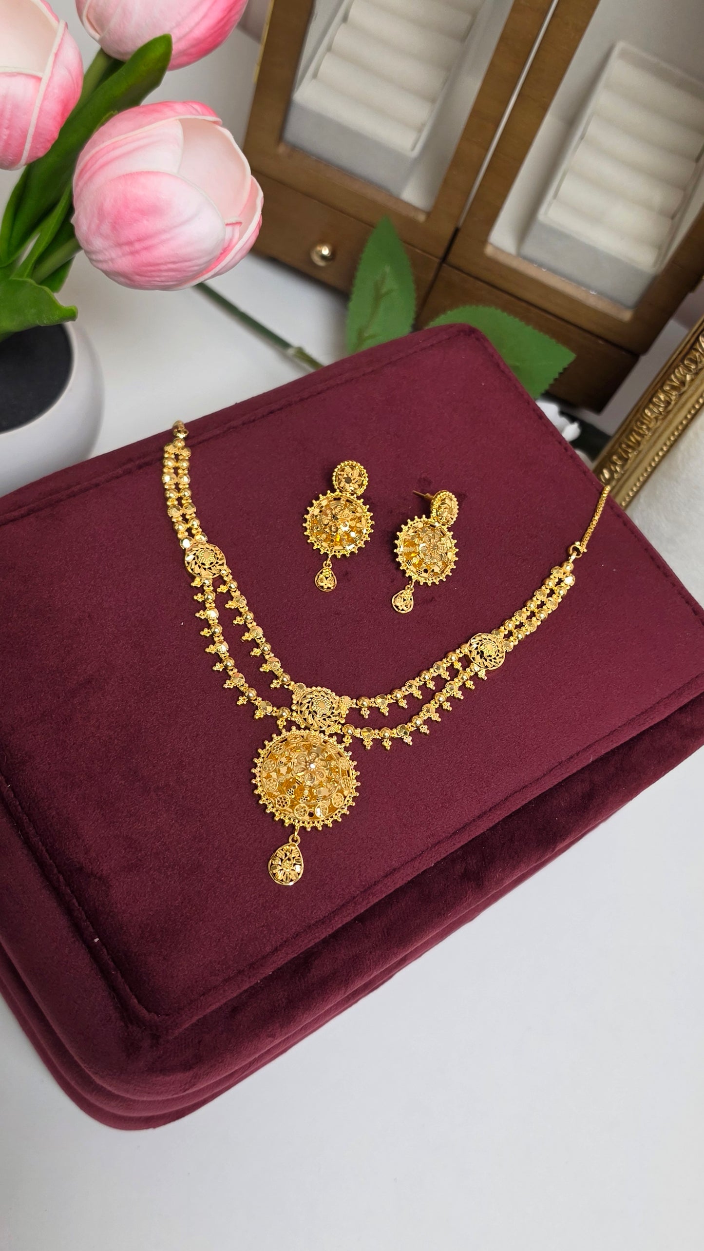 Maya premium gold plated set