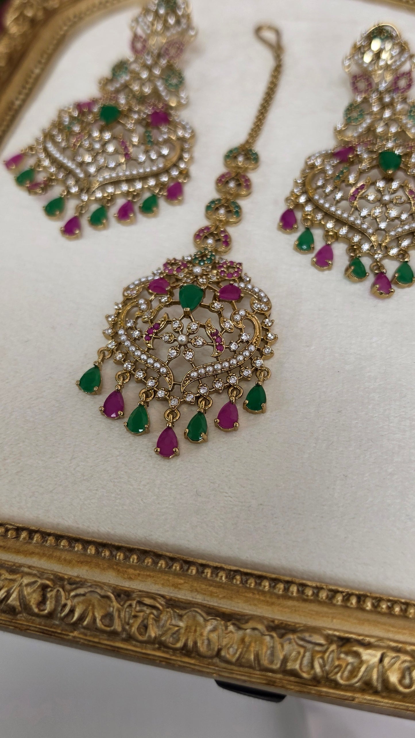 Rubina Earrings and tikka Set