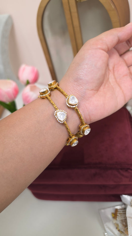 Rubina kundan bangles