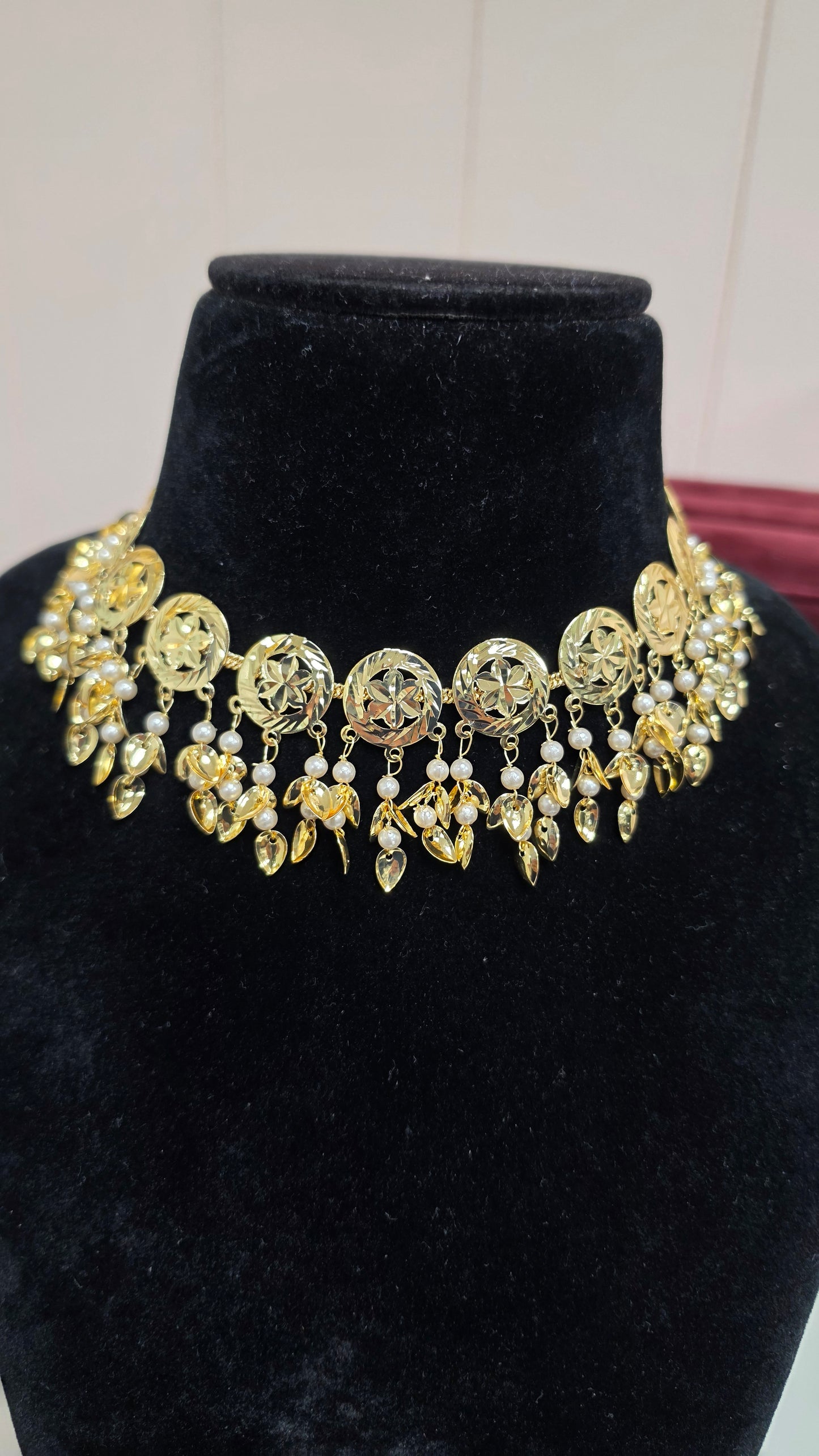 Shingaar jadau gold plated set