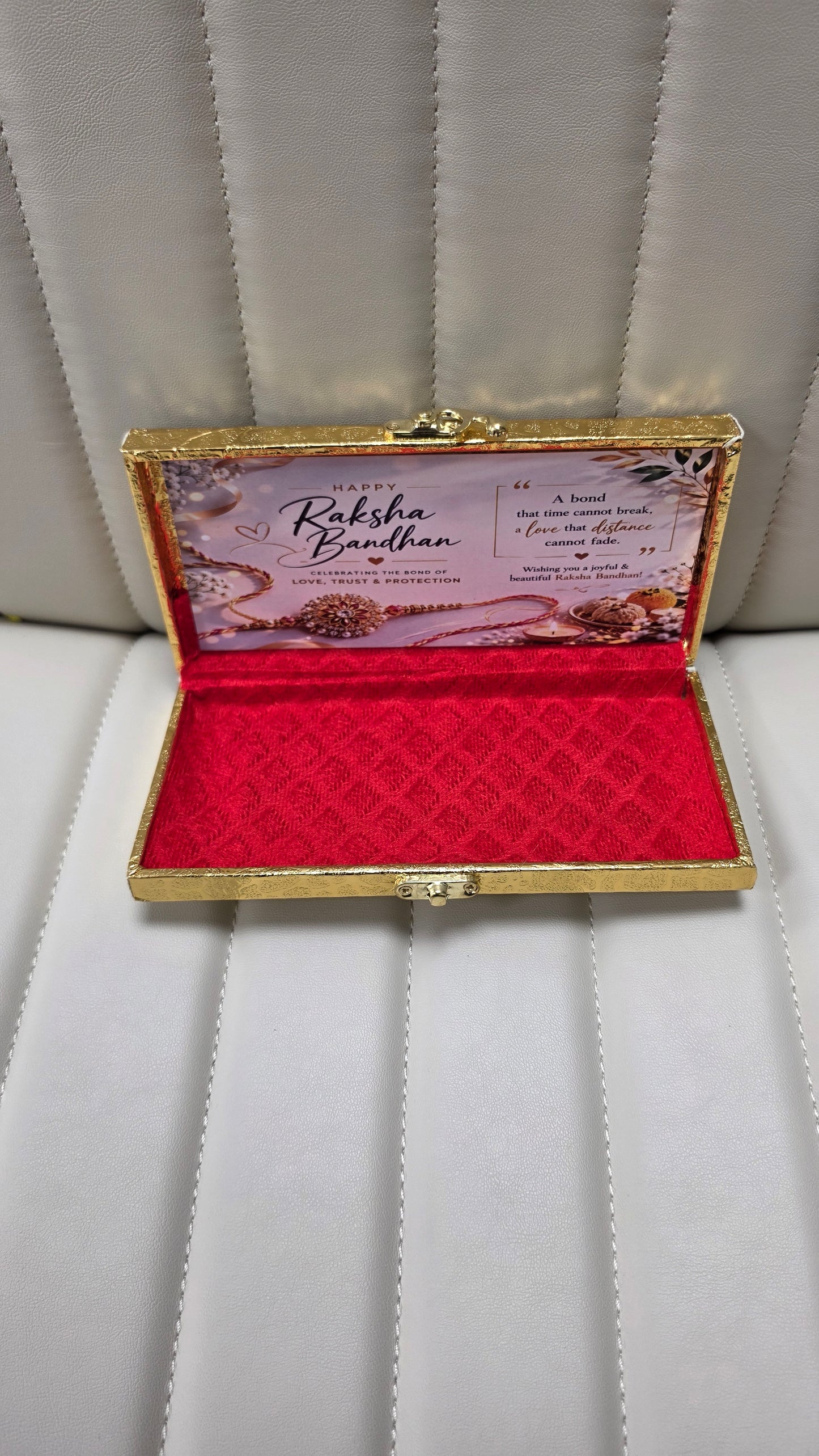 Sweet bro Rakhi Box (Empty) gold