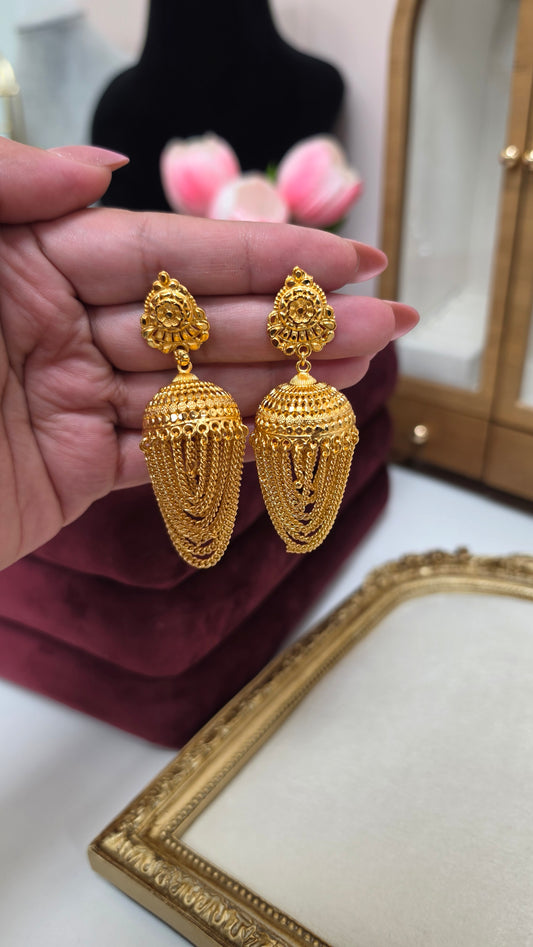 Gold look alike jhumkis