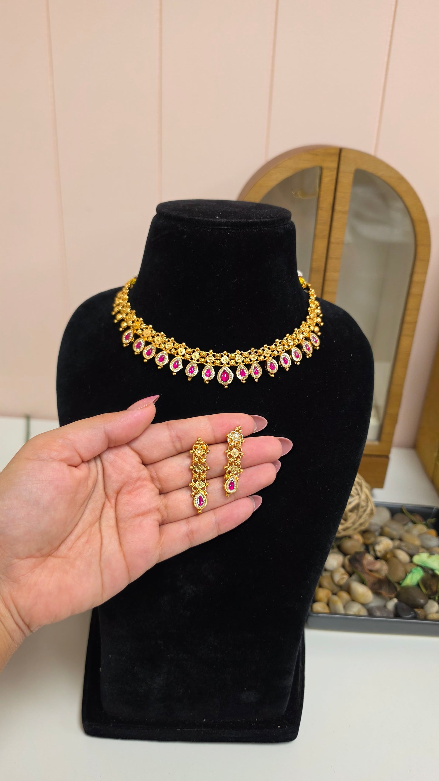 Harshika gold plated set