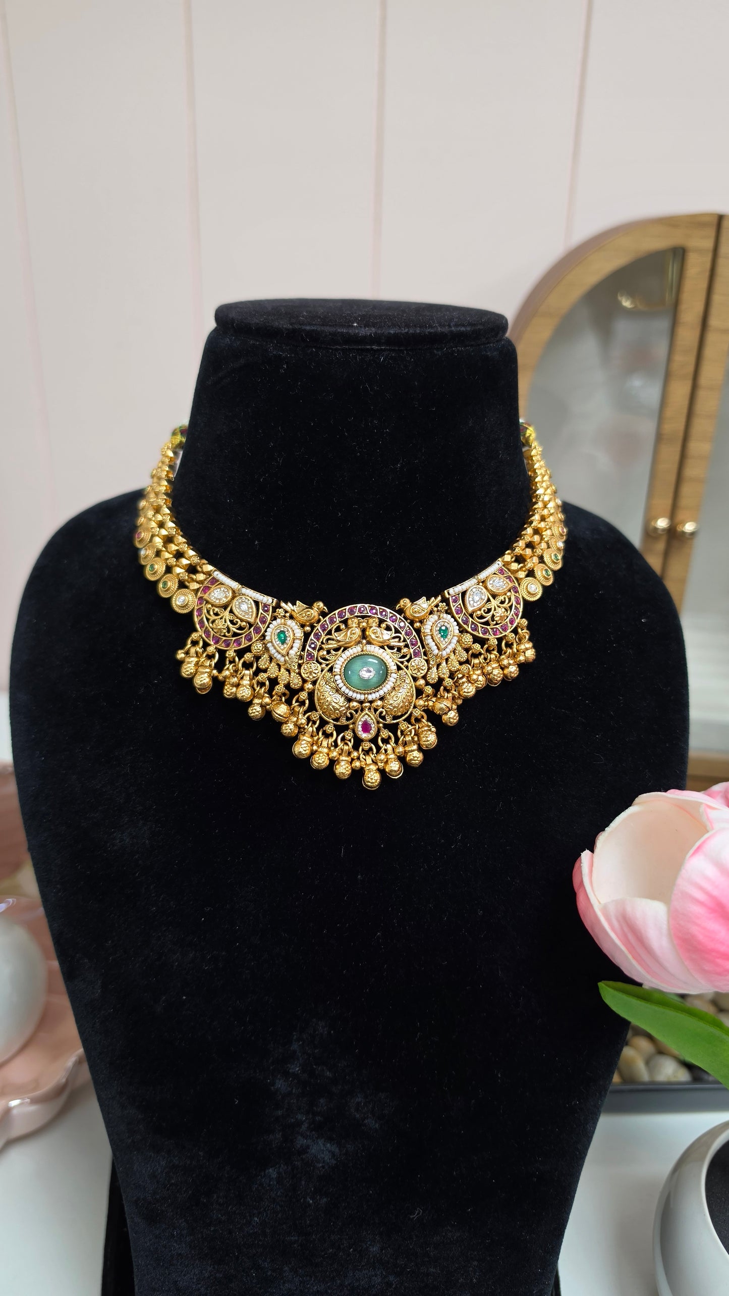 Dhruvi heritage gold plated set